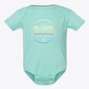 Hillsboro Illinois Color Fade Baby Onesie