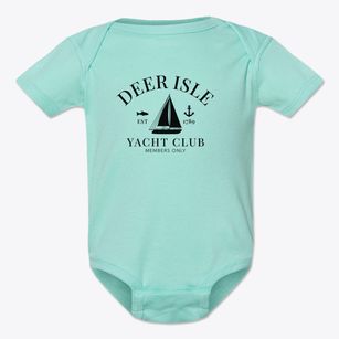 Deer Isle Maine Yacht Club Baby Onesie