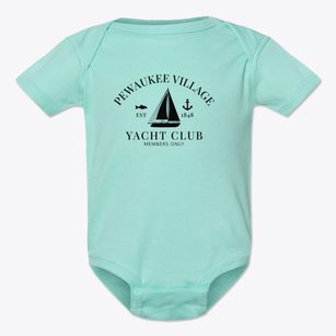 Pewaukee Village Wisconsin Yacht Club Baby Onesie