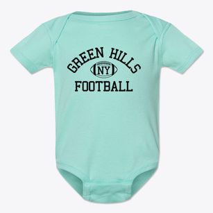 Green Hills New York Football Baby Onesie