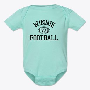 Winnie Virginia Football Baby Onesie