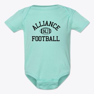 Alliance New Jersey Football Baby Onesie