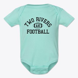 Two Rivers Alaska Football Baby Onesie
