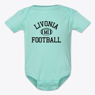Livonia Michigan Football Baby Onesie