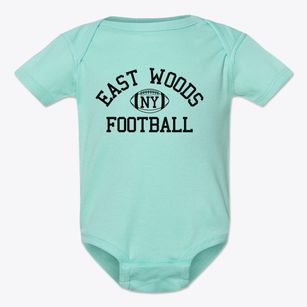 East Woods New York Football Baby Onesie