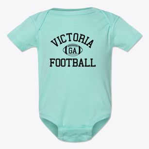 Victoria Georgia Football Baby Onesie
