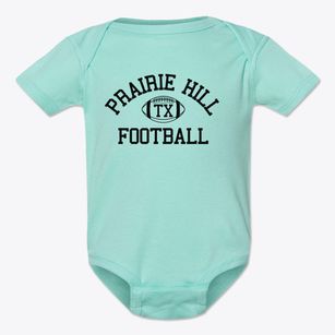 Prairie Hill Texas Football Baby Onesie