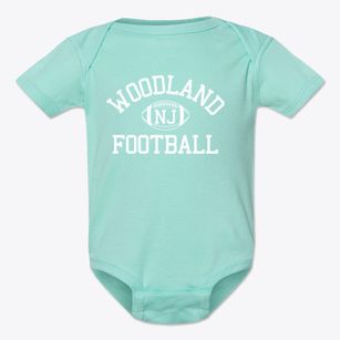 Woodland New Jersey Football Baby Onesie