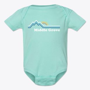 Middle Grove Oregon Mountain View Baby Onesie