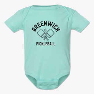 Greenwich Connecticut Pickleball Baby Onesie