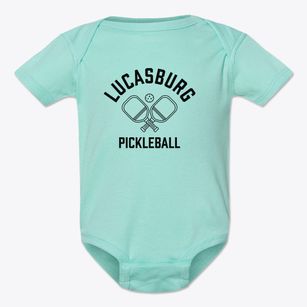 Lucasburg Ohio Pickleball Baby Onesie