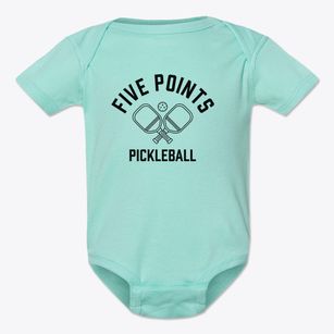 Five Points Iowa Pickleball Baby Onesie