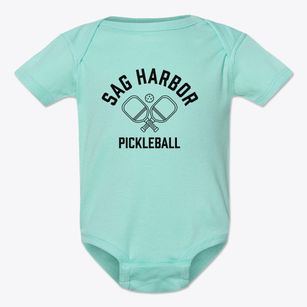 Sag Harbor New York Pickleball Baby Onesie