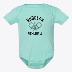Rudolph Wisconsin Pickleball Baby Onesie