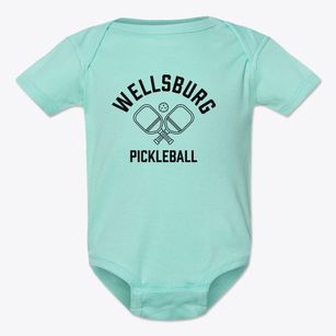 Wellsburg New York Pickleball Baby Onesie