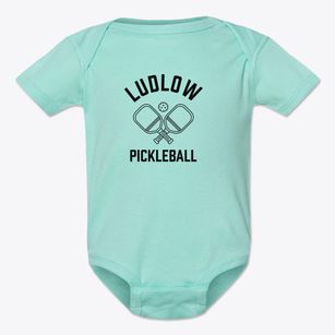 Ludlow Illinois Pickleball Baby Onesie