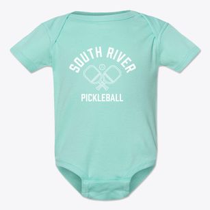 South River New Mexico Pickleball Baby Onesie