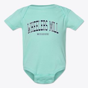 Wheelers Mill Missouri Traditional Baby Onesie