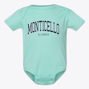 Monticello Illinois Traditional Baby Onesie