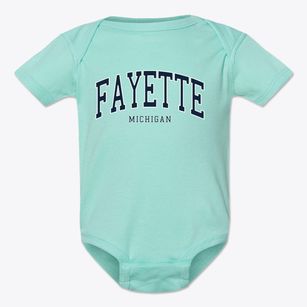 Fayette Michigan Traditional Baby Onesie