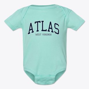 Atlas West Virginia Traditional Baby Onesie