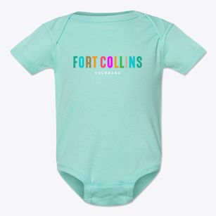 Fort Collins Colorado Color Pop Baby Onesie