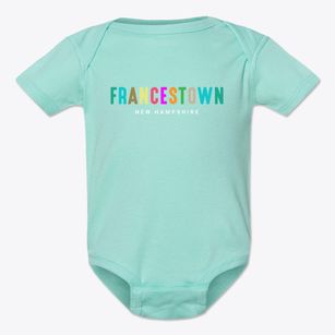Francestown New Hampshire Color Pop Baby Onesie
