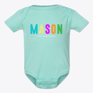 Mason New Hampshire Color Pop Baby Onesie