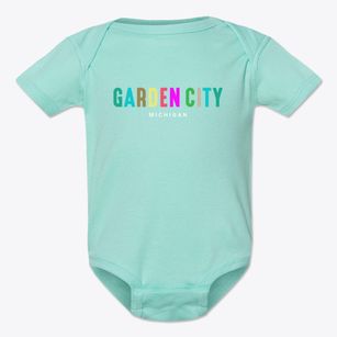 Garden City Michigan Color Pop Baby Onesie