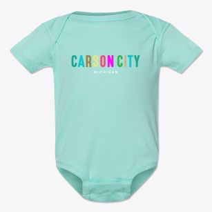 Carson City Michigan Color Pop Baby Onesie