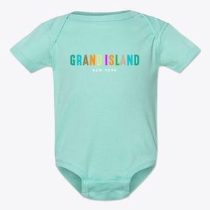 Grand Island New York Color Pop Baby Onesie