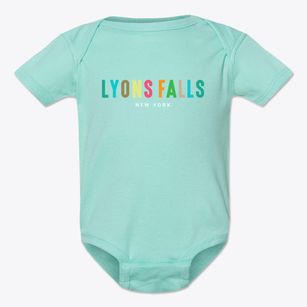 Lyons Falls New York Color Pop Baby Onesie