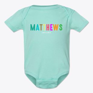 Matthews Indiana Color Pop Baby Onesie