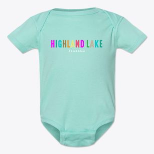 Highland Lake Alabama Color Pop Baby Onesie