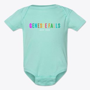 Genesee Falls New York Color Pop Baby Onesie