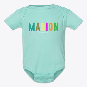 Marion Illinois Color Pop Baby Onesie