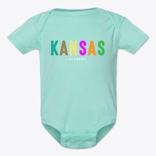 Kansas Alabama Color Pop Baby Onesie