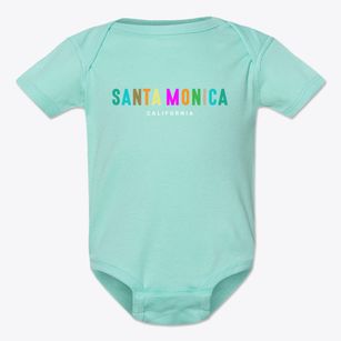 Santa Monica California Color Pop Baby Onesie