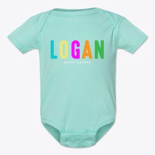 Logan North Dakota Color Pop Baby Onesie