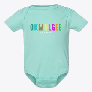 Okmulgee Oklahoma Color Pop Baby Onesie
