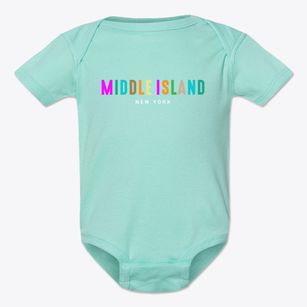 Middle Island New York Color Pop Baby Onesie