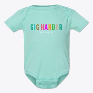 Gig Harbor Washington Color Pop Baby Onesie