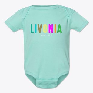Livonia New York Color Pop Baby Onesie