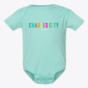 Charles City Iowa Color Pop Baby Onesie