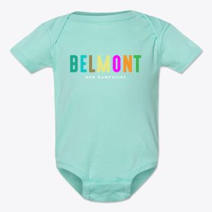 Belmont New Hampshire Color Pop Baby Onesie