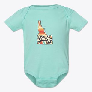  Idaho Retro Art Baby Onesie