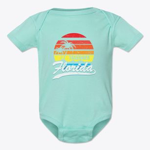 Tavernier Florida Palm Tree Sunset Baby Onesie