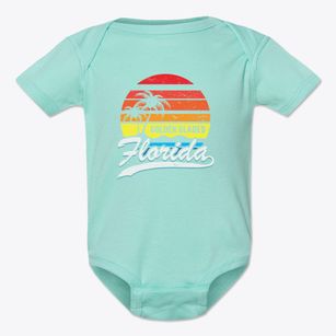 Golden Glades Florida Palm Tree Sunset Baby Onesie