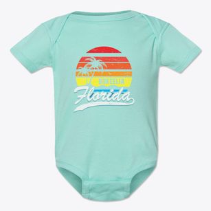 Bokeelia Florida Palm Tree Sunset Baby Onesie