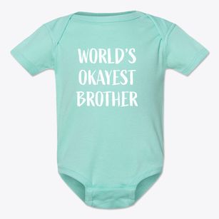   Worlds Okayest Brother Baby Onesie
